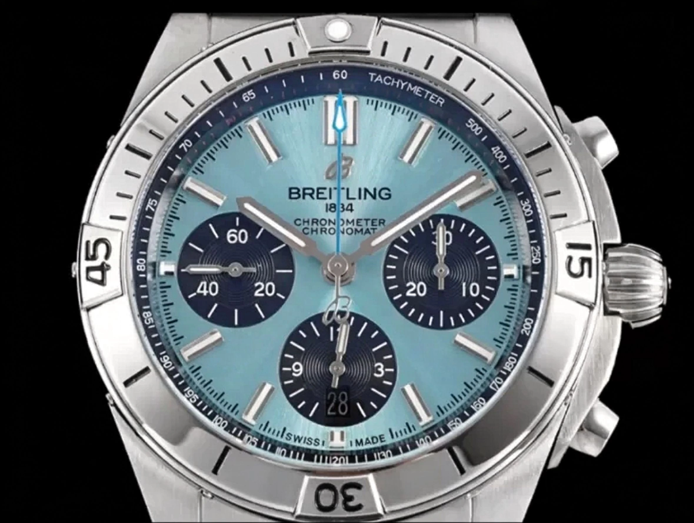 Chronomat B01 42MM SS/RU Ice Blue/Blk TF A7750