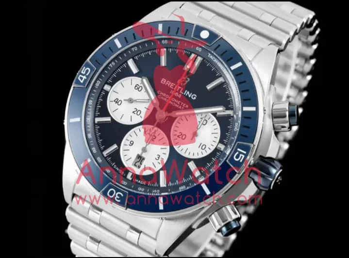 Super Chronomat B01 44MM SS/SS Blue/Stk TF A7750 - Image 3