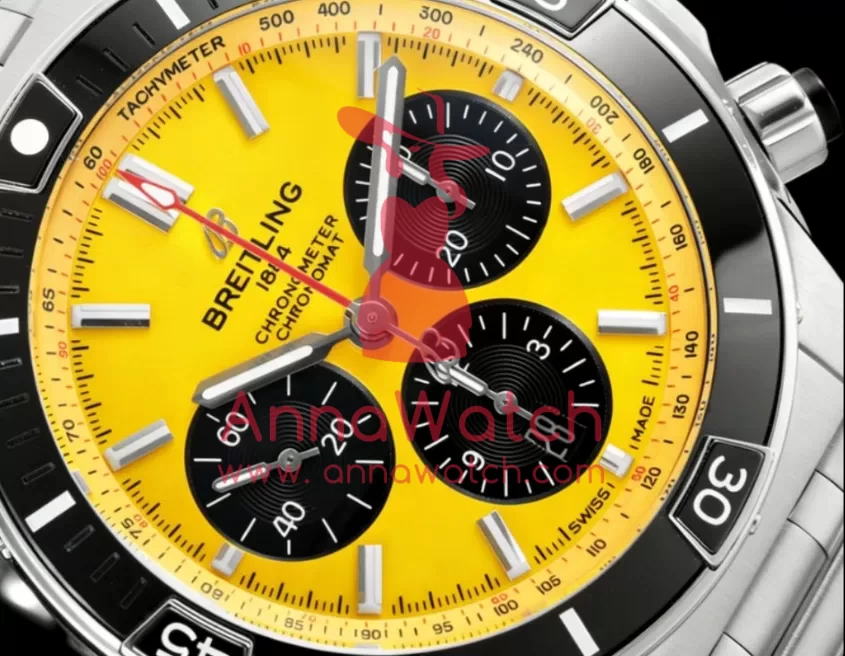 Super Chronomat B01 44MM SS/SS Yellow/Stk TF A7750 - Image 3