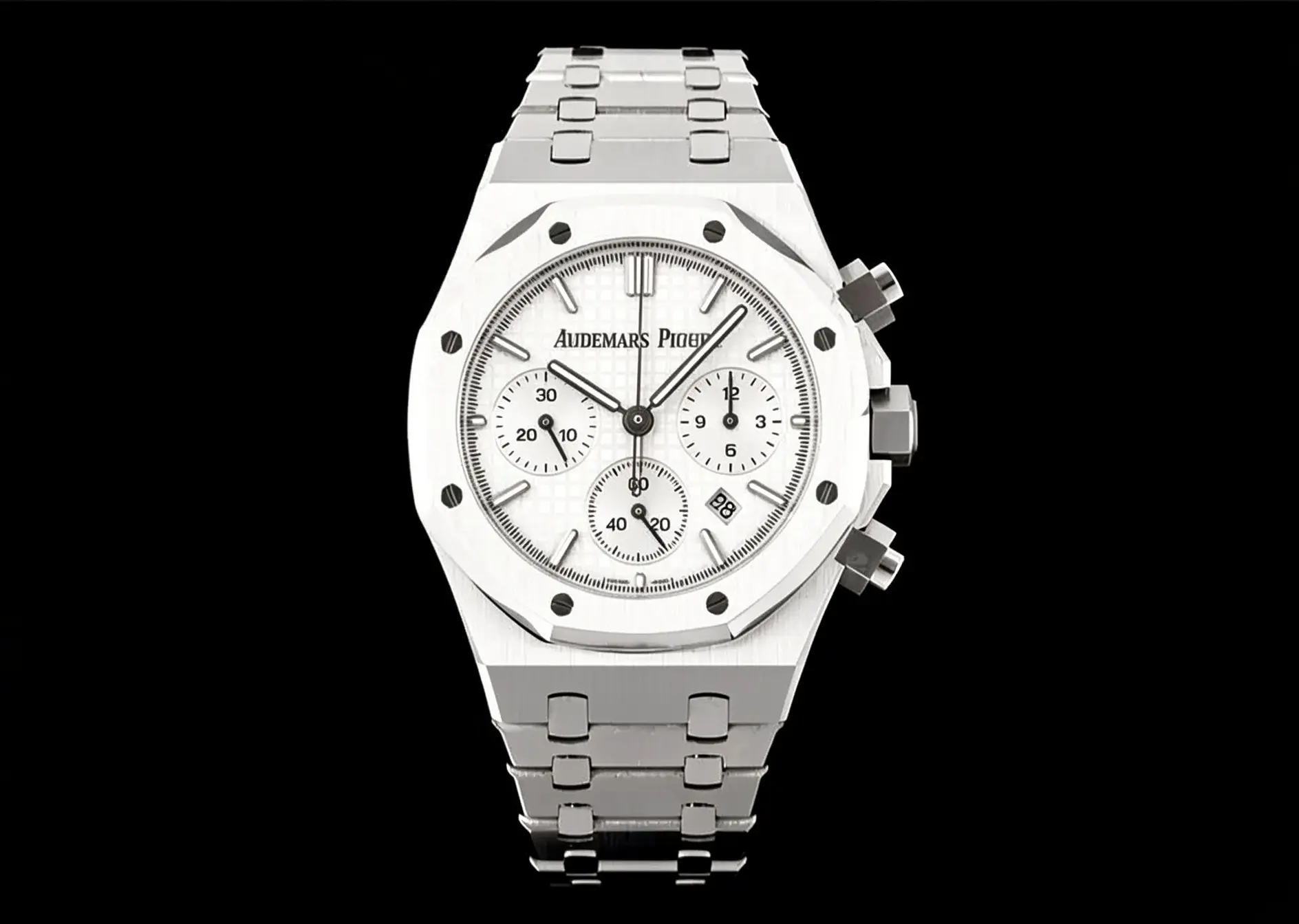 Royal Oak Chrono 26240ST 41mm SS/SS White/Stk BF A7750