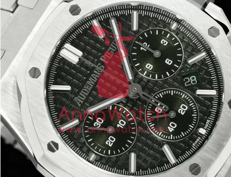 Royal Oak Chrono 26240ST 41mm SS/SS Green/Stk BF A7750 - Image 3