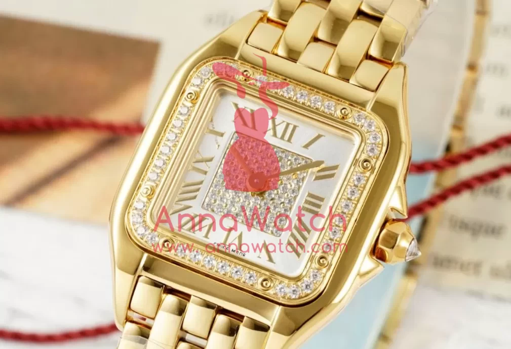 Panthere Secrete De Ladies 22mm Dia YG/YG Diamonds Dial AF Quartz
