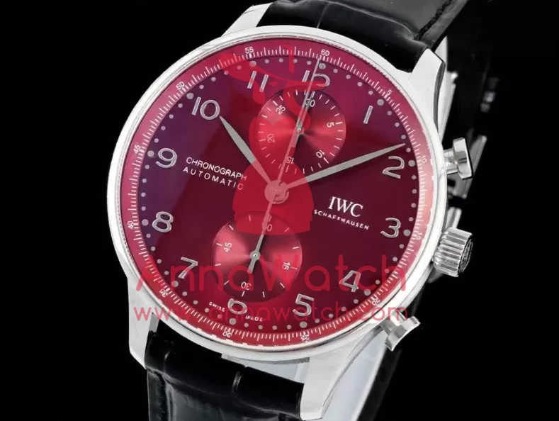 Portuguese Chrono 41mm Red Dial On Black Strap SS/LE V6SF A69355