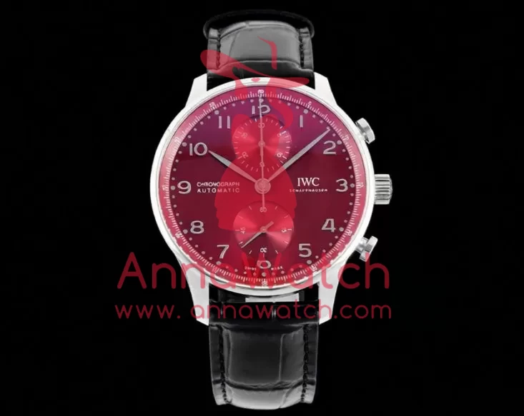Portuguese Chrono 41mm Red Dial On Black Strap SS/LE V6SF A69355 - Image 2