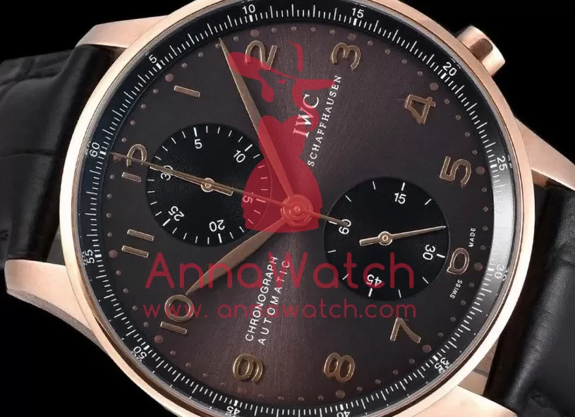 Portuguese Chrono 40mm RG/LE Brown/Num ZF V2 A7750 (Copy) - Image 2