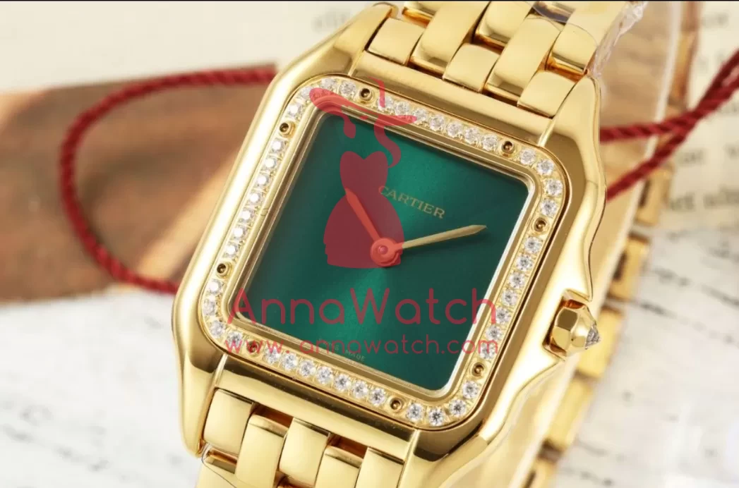 Panthere Secrete De Ladies 22mm Dia YG/YG Green Dial AF Quartz